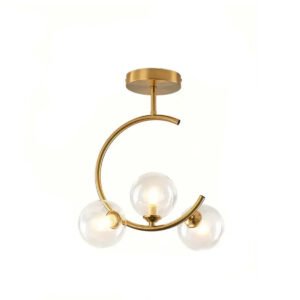 1pc Merbotin 3-Light Modern Semi Flush Mount Ceiling Light For Bedroom Hallway Dining Room