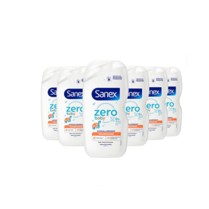 Sanex Zero% Hypoallergenic Nourishing Baby Bath Foam & Shampoo 450ml x 6