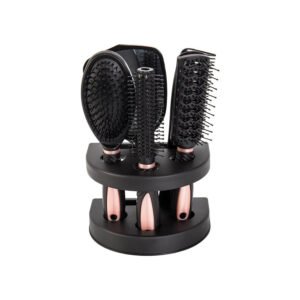 5pcs Hair Care Brush Set Pro Detangle Hair Brush Women, Hair Styling Tools Adults & Kids (pink)