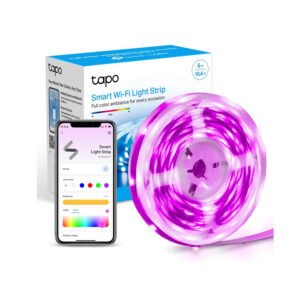 Tapo LED Lights for Bedroom & Christmas Decorations, 5m Strip Lights, Sync Music with Tapo RGB LED Strip Lights (Tapo L900-5)