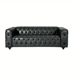 Mirod comfortable 3-seater sofa with wooden legs, PU, suitable for living room and study