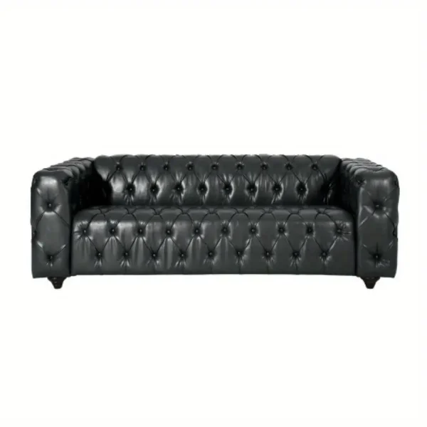 Mirod comfortable 3-seater sofa with wooden legs, PU, suitable for living room and study