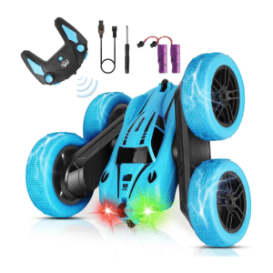 CYM Remote Control Cars, RC Stunt Car, 4WD 2.4 Ghz Remote Control Car with LED Light, for 6+ Year Old Boy Kids Girl