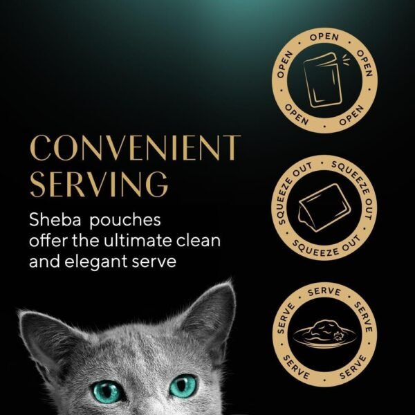 Sheba Cat Wet Food - Fresh and Fine - Cat Pouches Poultry in Gravy - 50 g (Pack of 50) - Image 3