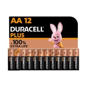 Duracell Plus AA Batteries (12 Pack) - Alkaline 1.5V - Up To 100% Extra Life - LR6 MN1500