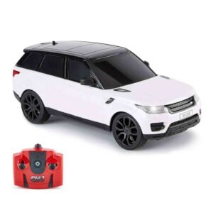 CMJ RC Cars TM Range Rover Sport Remote Control Car 1:24 scale with Working LED Lights, Radio Controlled Supercar (Range Rover Sport White)