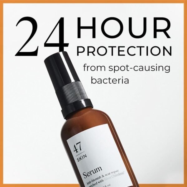 47 Skin Hydrating Face Serum for Clearing Acne and Scars, Anti-Blemish & Scar Repair Serum Skincare Treatment with Silver Chitoderm Smooth Skin Moisturiser Serum for All Skin Types - 30ml - Image 2