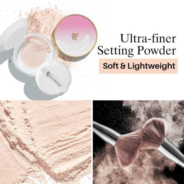 FV Translucent Setting Powder, Oil-control & Lightweight Loose Face Powder, Matte Finish & Long Lasting Baking Powder Makeup for All Skin Types, Vegan Formula, Shade: Translucent - Image 3