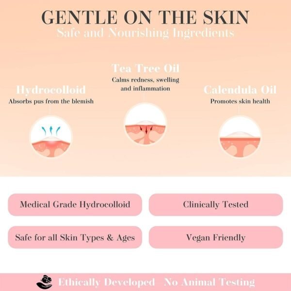 Pimple Patches by Glacia - 72 Pack of Hydrocolloid Patches, Spot Patches for All Skin Types - Image 3