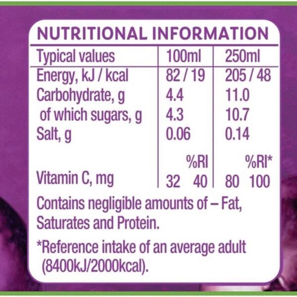 Ribena Blackcurrant Juice Drink Carton 12x1L | Real Fruit | Rich In Vitamin C | No Artificial Colours or flavours | Perfect For On The Go - Image 3