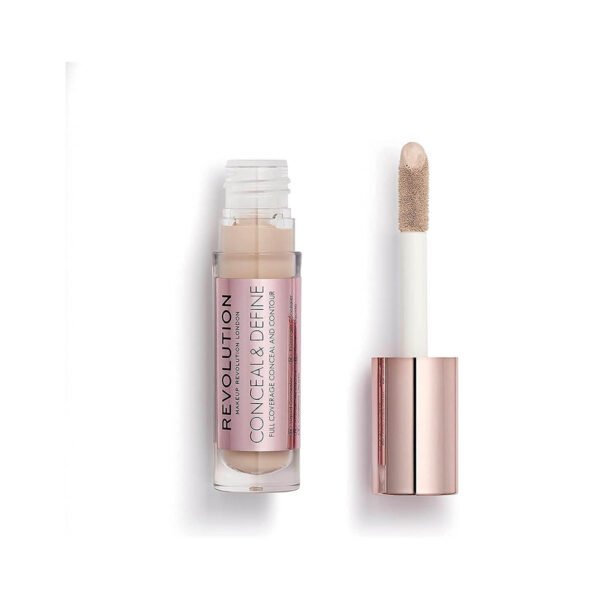 Makeup Revolution Conceal & Define Concealer, Lightweight, C4, 4g - Image 2