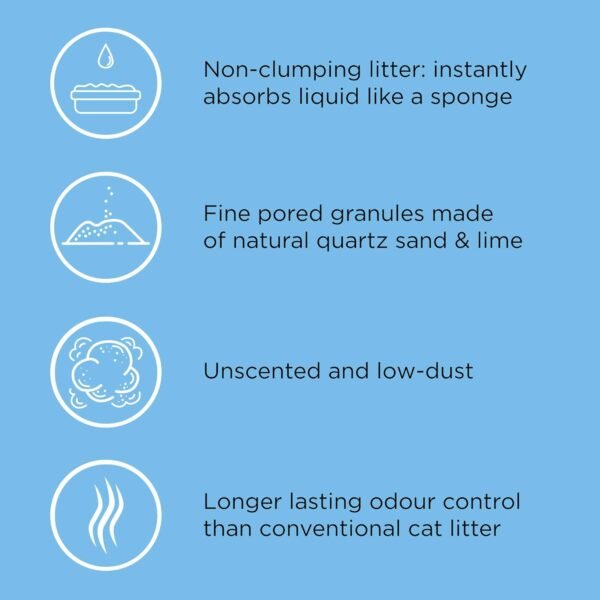 Catsan Hygiene Non-Clumping Cat Litter, 100 Percent Natural, Absorbent, 10 Litre, White - Image 5
