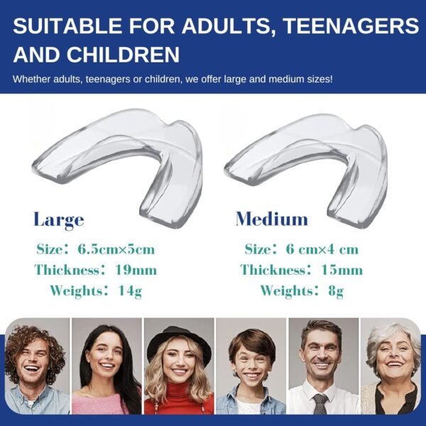 Mouth Guard for Teeth Grinding, Mouth Guard for Sleeping, Gum Shield for Teeth Grinding Guard Adults & Kids, Prevent Bruxism 4 Pcs - Image 2