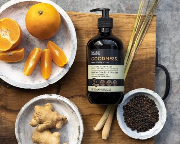 Baylis & Harding Goodness Lemongrass & Ginger Hand Wash, 500 ml (Pack of 3) - Vegan Friendly - Image 5