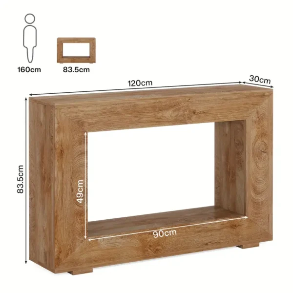 Farmhouse Console Table, 47 Inches Entryway Console Table With Storage - Image 2