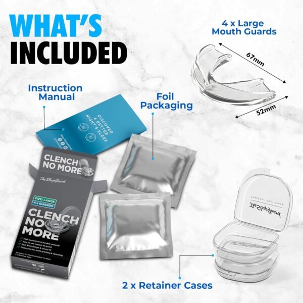TheSleepGuard [Mens] Mouth Guard for Teeth Grinding [Pack of 4, Large] - Image 2