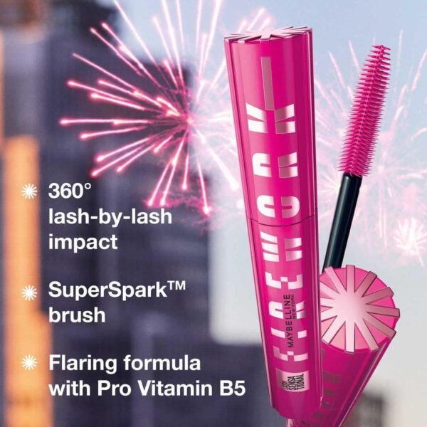 Maybelline New York, Sensational Firework Volumising Mascara, 360° Lash by Lash Impact - Image 3