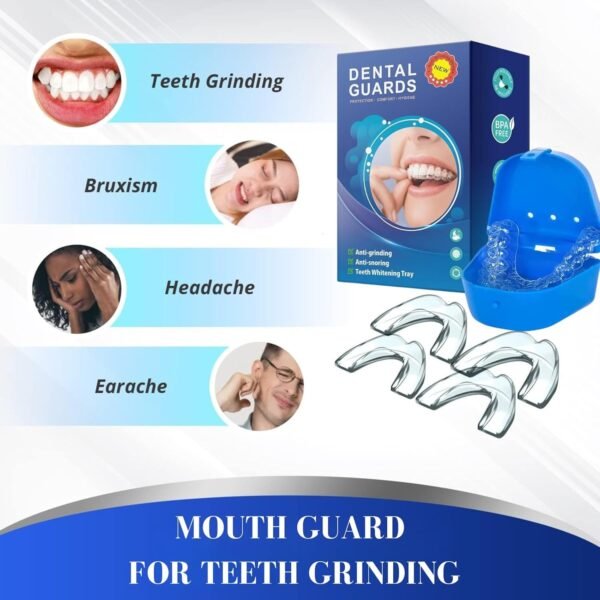Mouth Guard for Teeth Grinding, Mouth Guard for Sleeping, Gum Shield for Teeth Grinding Guard Adults & Kids, Prevent Bruxism 4 Pcs - Image 3