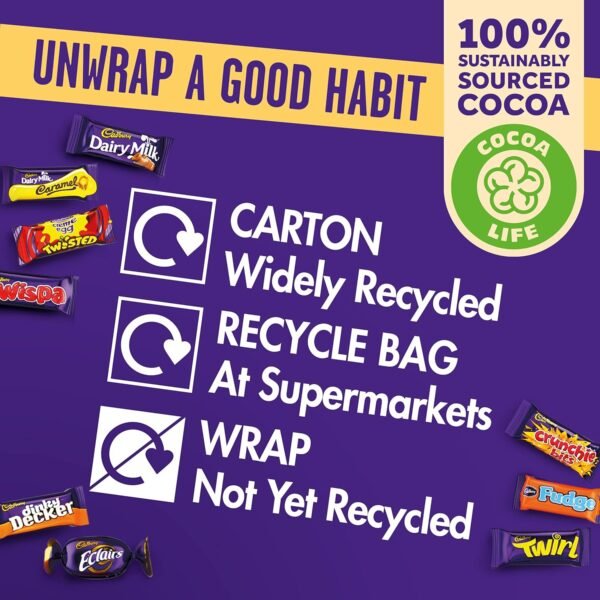 Cadbury Heroes Chocolate Bulk Sharing Box 2kg Milk Chocolates Individually Wrapped (Pack of 3) - Image 3