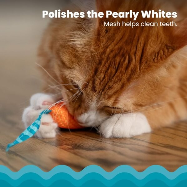 Petstages Catnip Chew Mice Dental Health Cat Toy - 2 Pack - Image 2