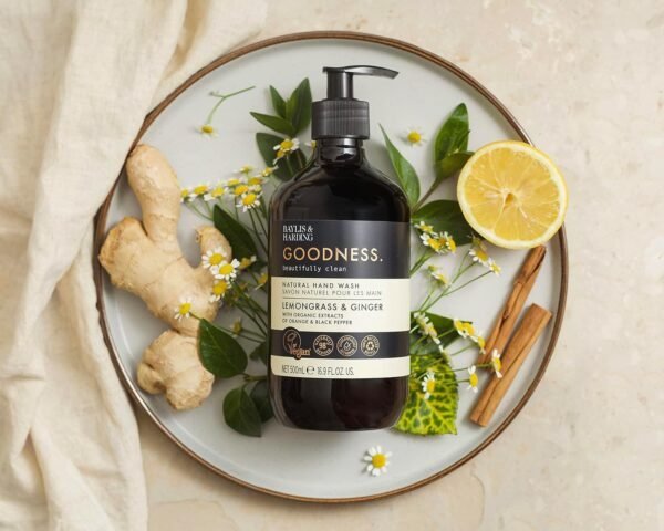 Baylis & Harding Goodness Lemongrass & Ginger Hand Wash, 500 ml (Pack of 3) - Vegan Friendly - Image 4