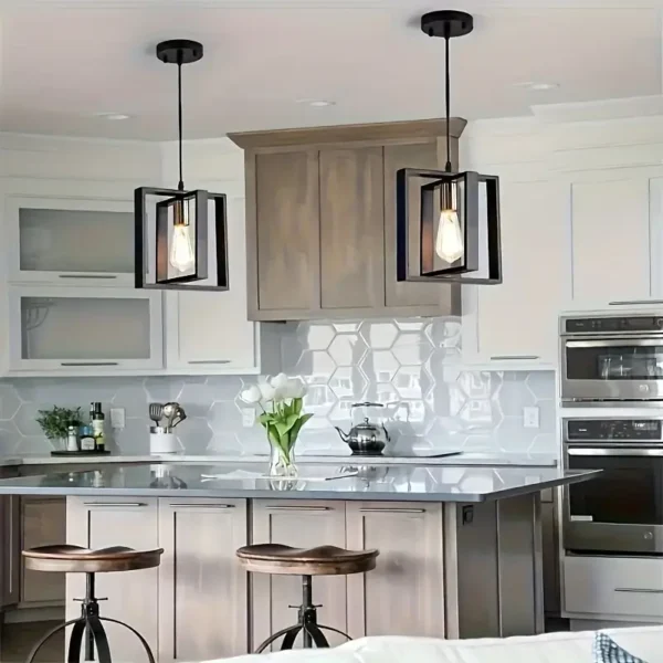 Industrial Vintage Metal Ceiling Light, No Light Source Included, Hardwired - Image 3