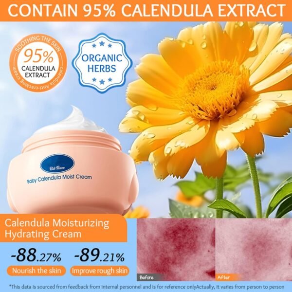 Calendula Baby Lotion 50 G - Baby Face Cream For Soothes and Hydrates - Image 3