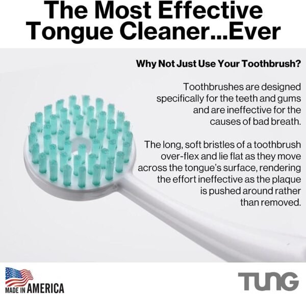 Peak Essentials Tung Brush with Cap | Tongue Cleaner for Adults | Tongue Scraper for Adults | Tongue Scrubber - Image 3