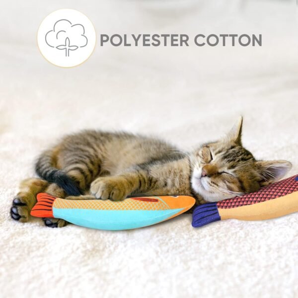 Aibuddy Catnip Toy, 3PCS Cat Chew Toys, Bite Resistant Catnip Toys with Bell Inside - Image 4