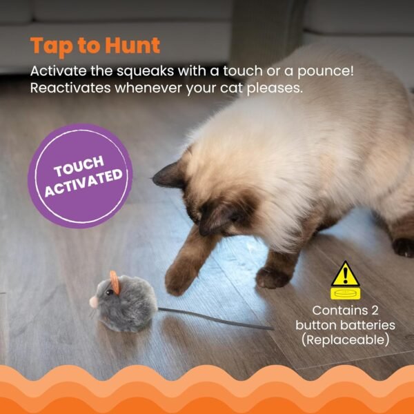 Catstages Squeak Squeak Mouse Plush Catnip Cat Toy - Image 4