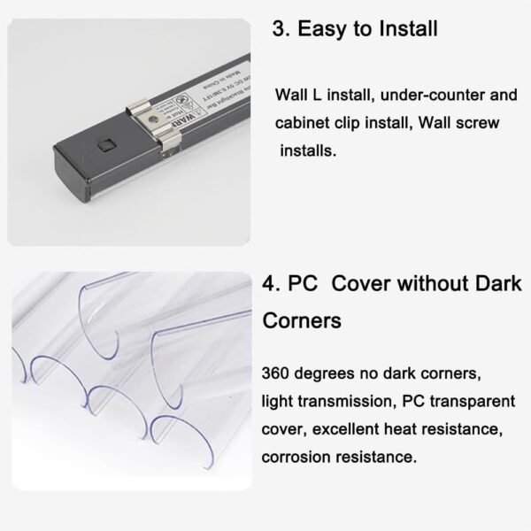 Greenic UV LED Black Light Strip - Upgrade UV Lamp USB 10W 1.5M Cable UV Light 1ft Purple Color Blacklight, 2 Pack [Energy Class A] - Image 5