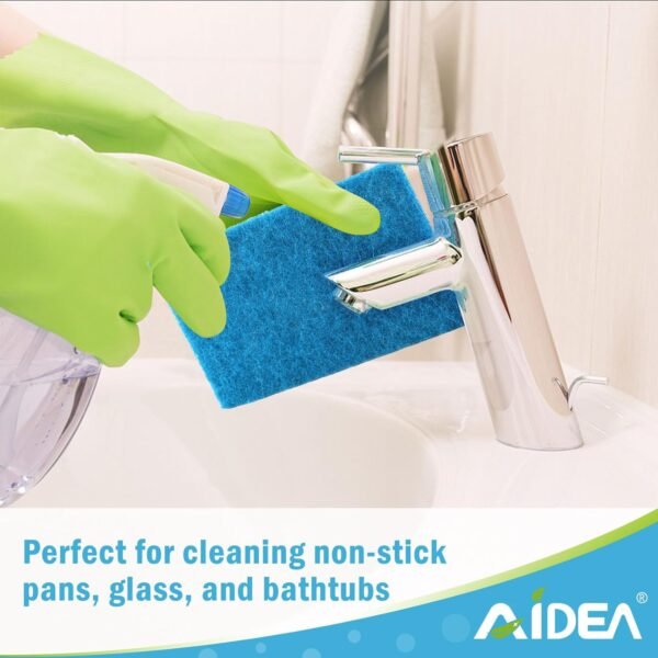 AIDEA Heavy Duty Scouring Pads 24 Pack, 14 x 9 cm - Image 5