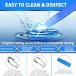Tongue Scraper Cleaner for Adults & Kids Pack, Medical Grade Stainless Steel Tongue Brush Set - Image 2