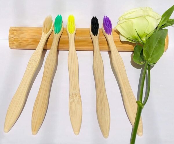 Goaycer Bamboo Toothbrushes Medium Bristles - Family 10 Pack Eco Friendly - Image 3