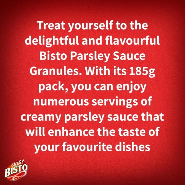 Bisto Deliciously Creamy Parsley Sauce Mix, 185 g Drum (Pack of 1) - Image 4