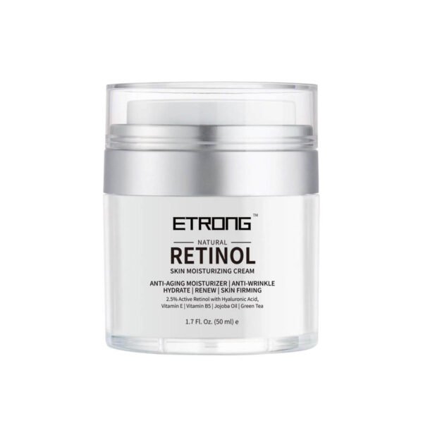Retinol Moisturizer Cream,ETRONG Anti-aging Wrinkle Night/Day Cream - with 2.5% Retinol,Hyaluronic,Vitamin E and Jojoba Oil