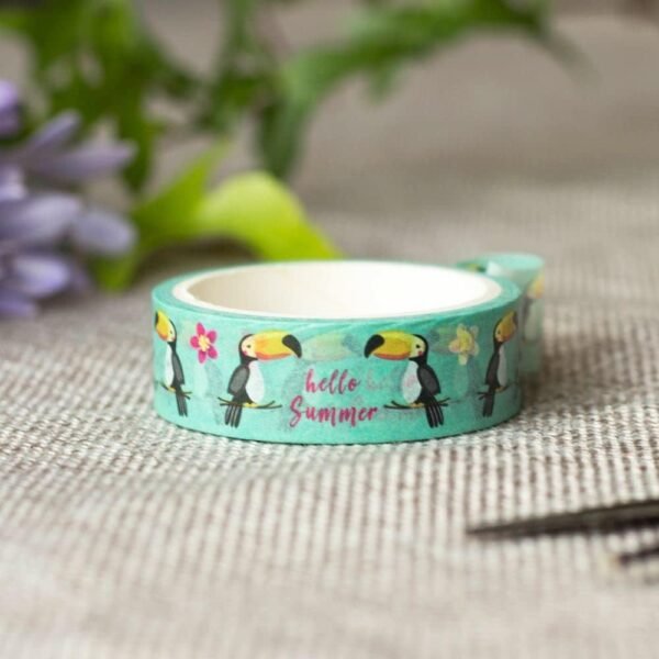 Luck and Luck 10m Toucan Bird Washi Craft Tape - Image 3