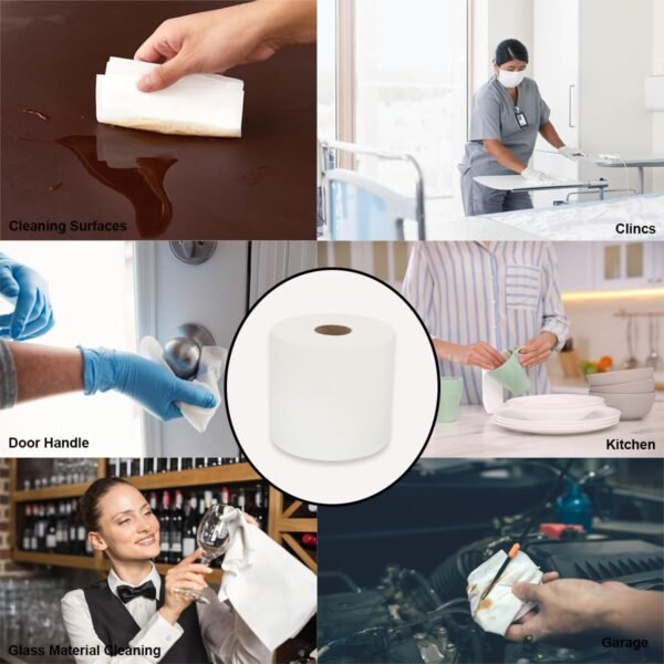 Strong Cleaning Centrefeed Rolls – for Cleaning & Hygiene - Multipurpose, White (Pack of 6) - Image 4