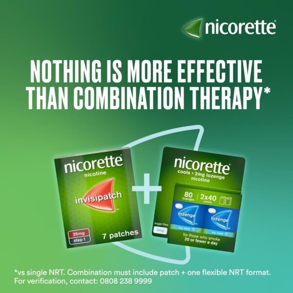 Nicorette Invisi 25mg Patch, Step 1, (7 Patches), Nicotine Patches for Smoking Cessation - Image 2