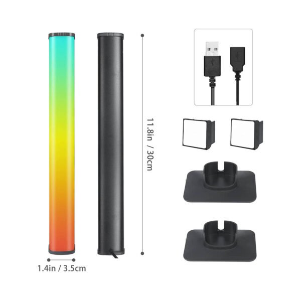 Auplf LED Light Bar,2PCS Smart RGB Light Bar Gaming Lights TV Backlights Color Changing Mood Light Sync with Music for PC - Image 5