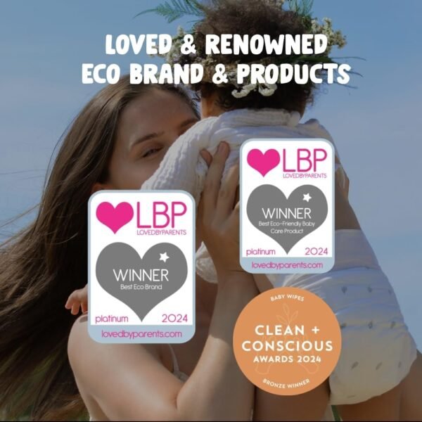 Eco by Naty Unscented Baby Wipes - Sensitive Skin (168 Count - 3 packs of 56) - Image 4