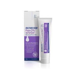 Acnecide Face Gel 5% Benzoyl Peroxide Acne Treatment for Spot Prone Skin 15g