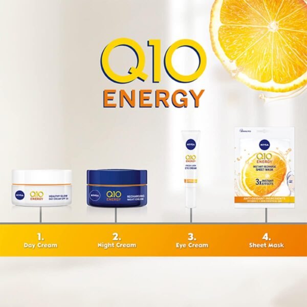 NIVEA Q10 + C Power Anti-Wrinkle + Energy Sheet Mask (1 Piece), - Image 5