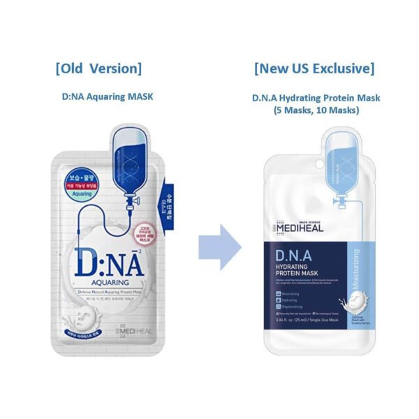MEDIHEAL Official [Korea's No 1 Sheet Mask] - D.N.A Hydrating Protein Mask (5 Masks) - Image 2