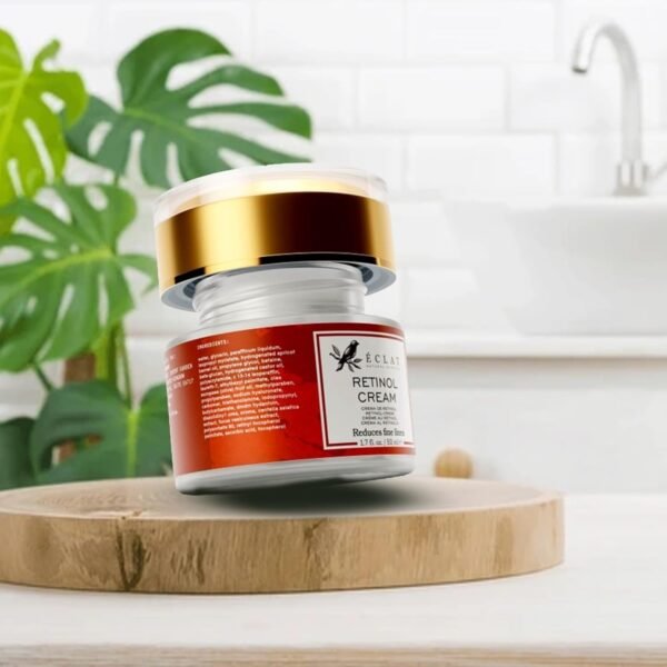 E-C-L-A-T Retinol Cream, Reduce Fine Lines & Wrinkles - 2.5% Retinol and Hyaluronic Acid, Intense Hydration, 50ml - Image 2