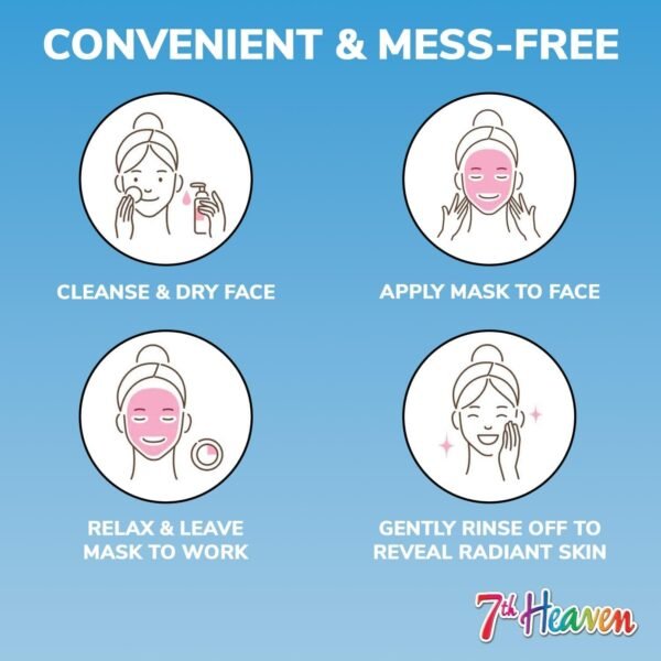 7th Heaven Coconut Cream Face Mask with Oatmeal - Smoothing - Sensitive Skin - Image 5