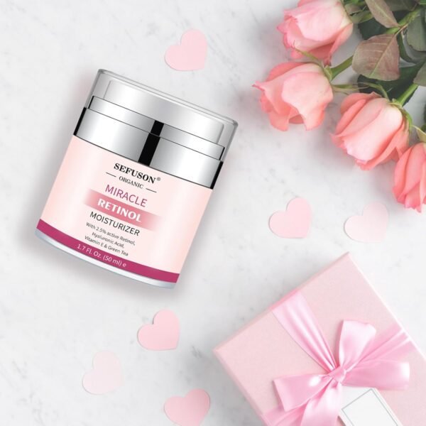 Retinol Moisturizer Cream,For Face&Eye Area Anti Aging Wrinkles & Acne & Fine Lines - With 2.5% Active Retinol (50Milliliter) - Image 2