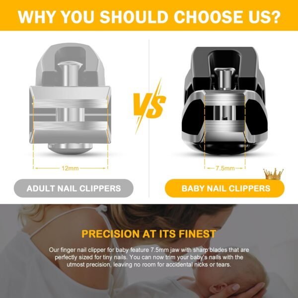 BEZOX Safe Kids Nail Clippers for Baby, Infants and Toddlers, 0.2-Inch Jaw Nail Clipper Trimmers for Children, Newborns, Precision Nail Grooming Tool for Tiny Fingers and Toes - Image 3