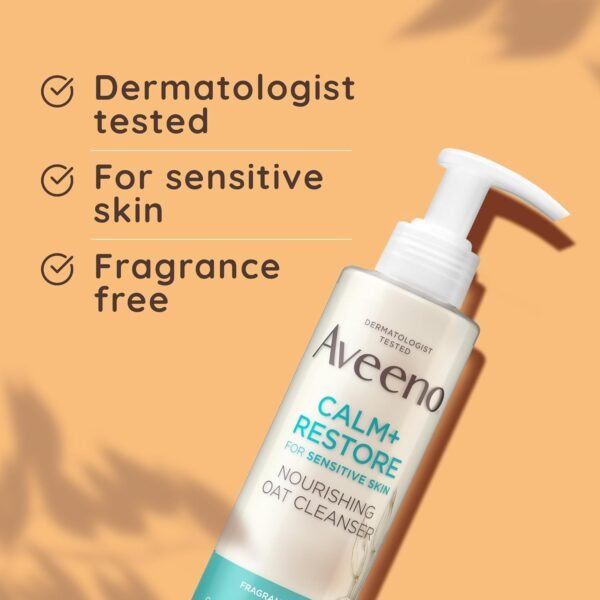 Aveeno Face Calm+Restore Nourishing Oat Cleanser (1x 200ml) - Image 2