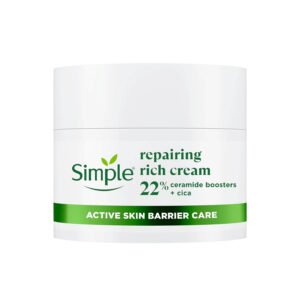 Simple Repairing Rich Face Cream facial moisturiser with 22% ceramide boosters - sensitive skin 50 ml